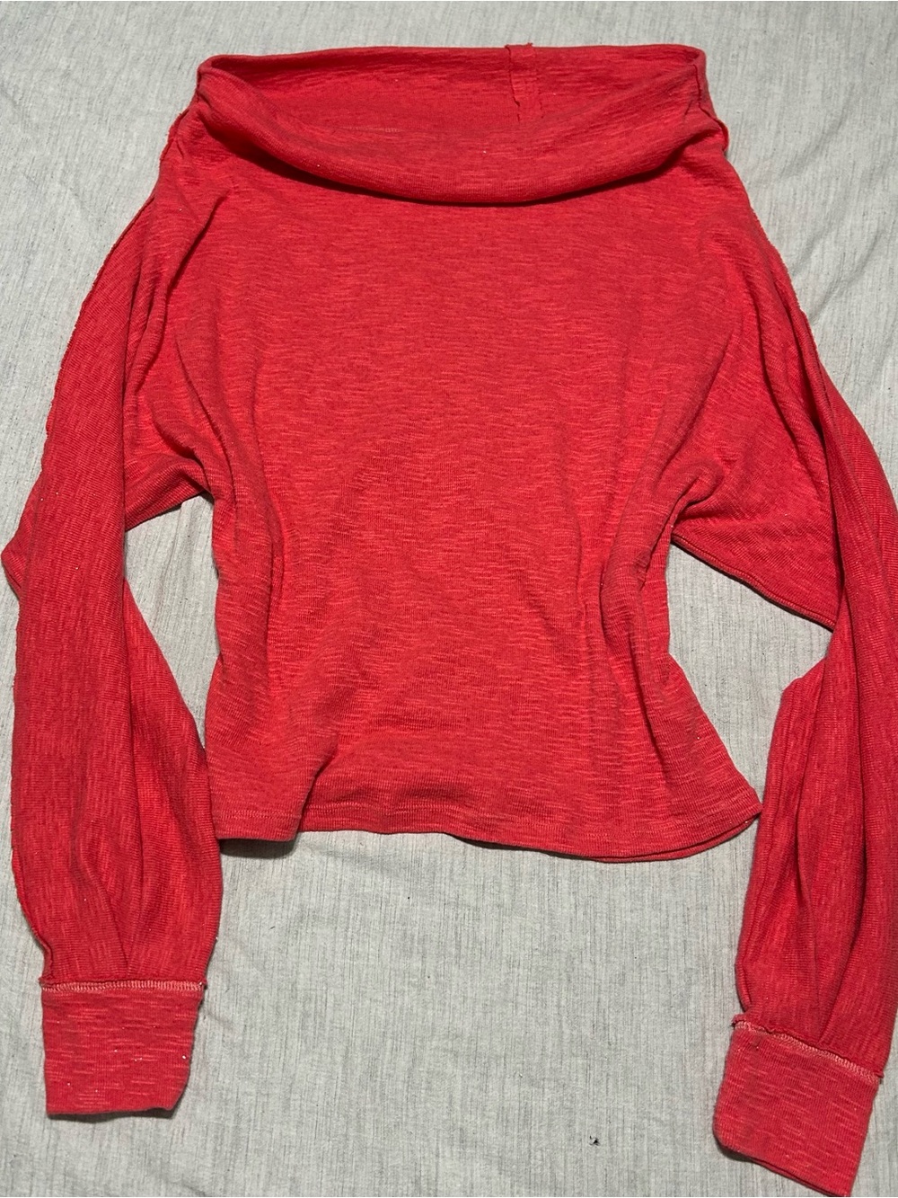 We The Free Long Sleeve knit boat neck cowl neck top